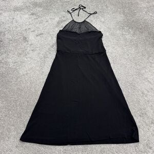 Hugo Buscati Collection Cocktail Dress Women 8 Black Lace Halter Neck Sleeveless